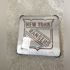 NY Rangers Hockey Stainless Steel Coasters Pack of 4